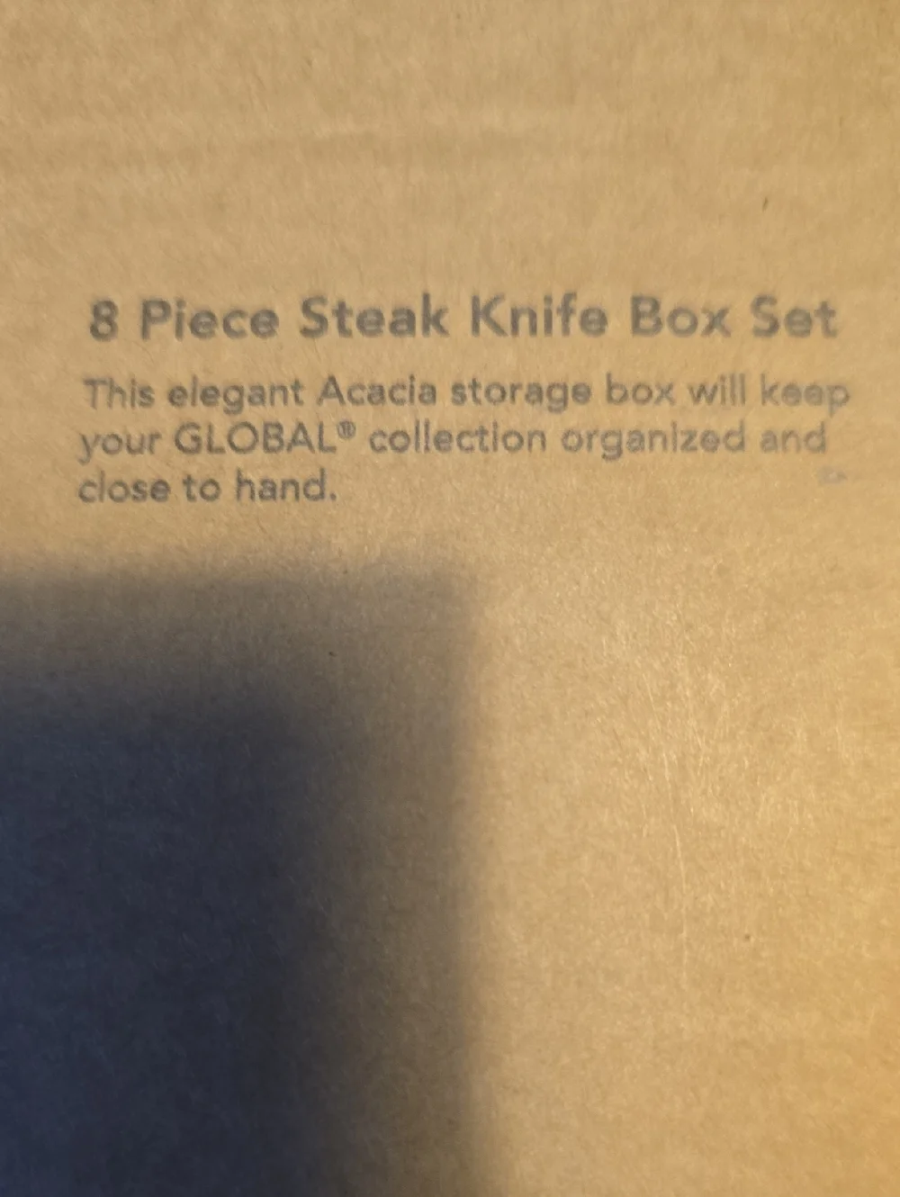 NEW!!! Global Classic Steak Knives in Acacia Gift Box, Set of 8, Made In Japan
